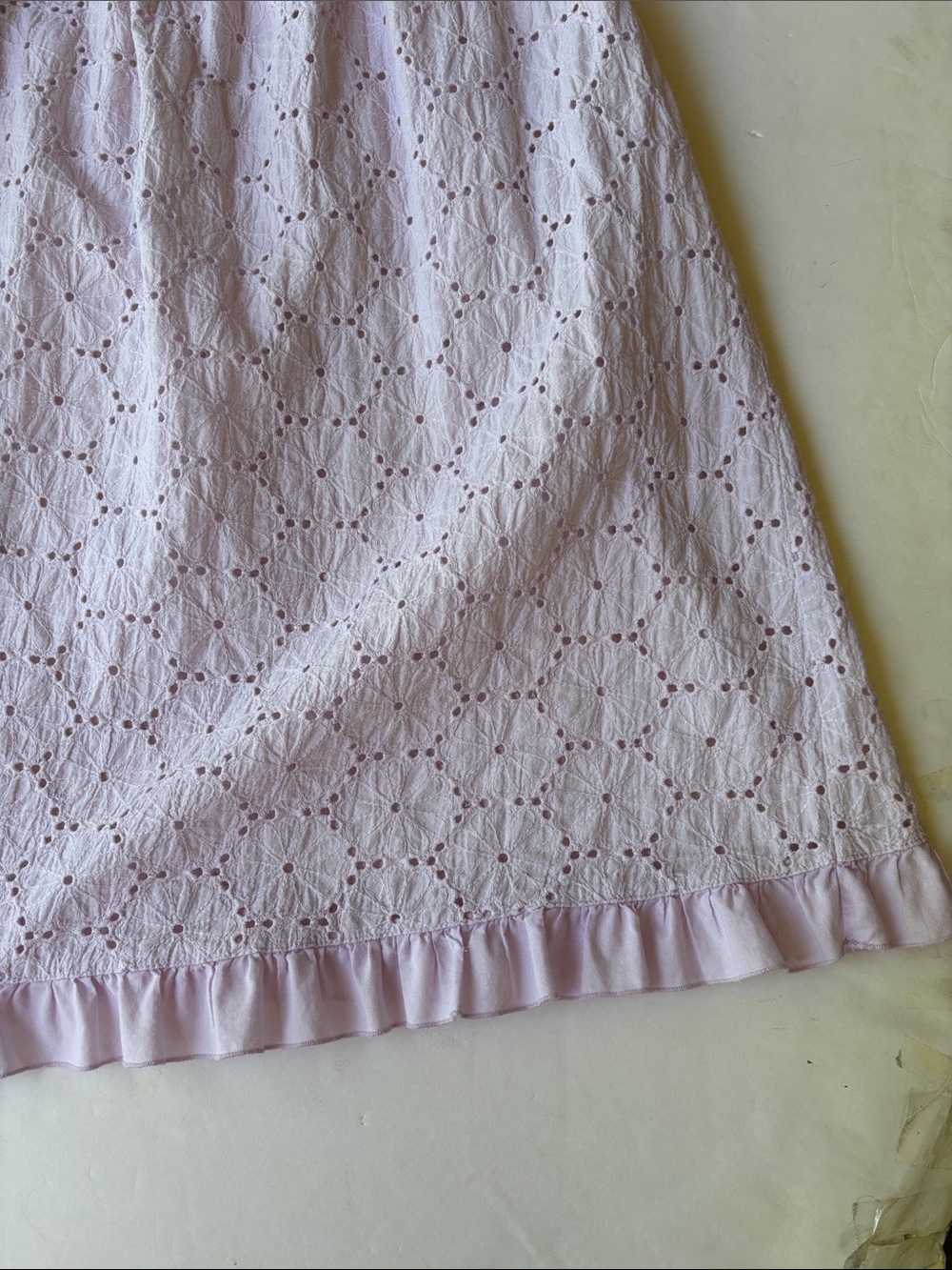 Vintage Y2K Victoria’s Secret Angel Eyelet Babydoll Cotton Mini Dress Slip Lilac - Picture 14 of 17